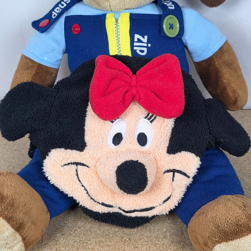 Disney World Minnie Mouse Plush Stuffed Animal Diaper Accessory One Size Black